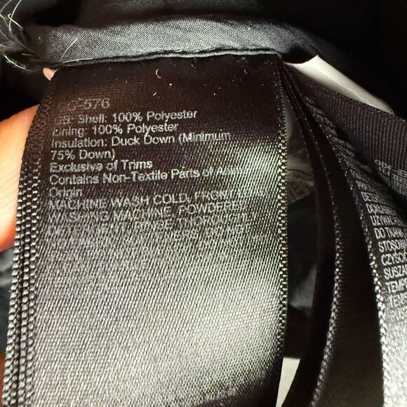 Marmot womens Aruna Medium Zip Front Duck Down Puffer Jacket Black 600 Fill Pock - Picture 5 of 9